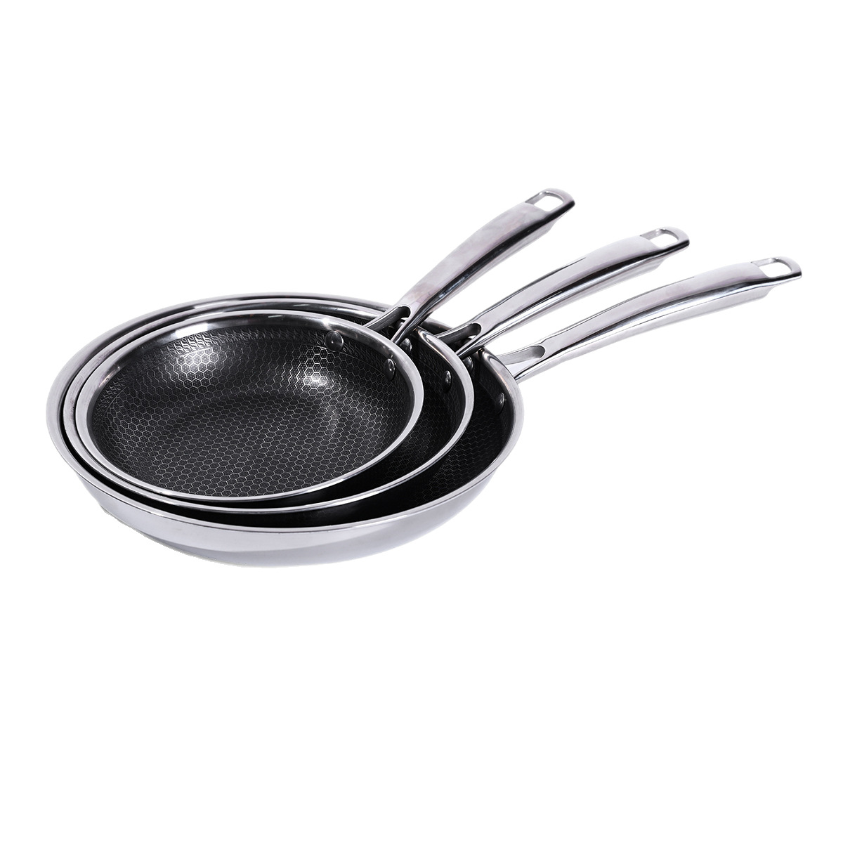 المقلاة المصنوعة من الفولاذ المقاوم للصدأ ذات الأذنين الكبيرة تعمِّق المقلاة المطبخة Item Picture