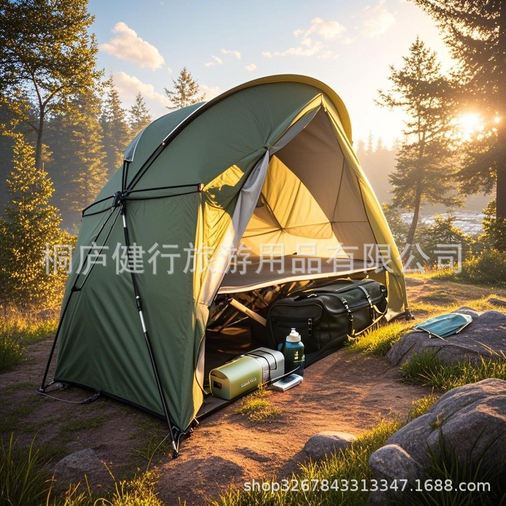 Single-person cycling tent, single-soldier tent, fishing tent, bicycle tent, storage tent, no camp bed details Picture