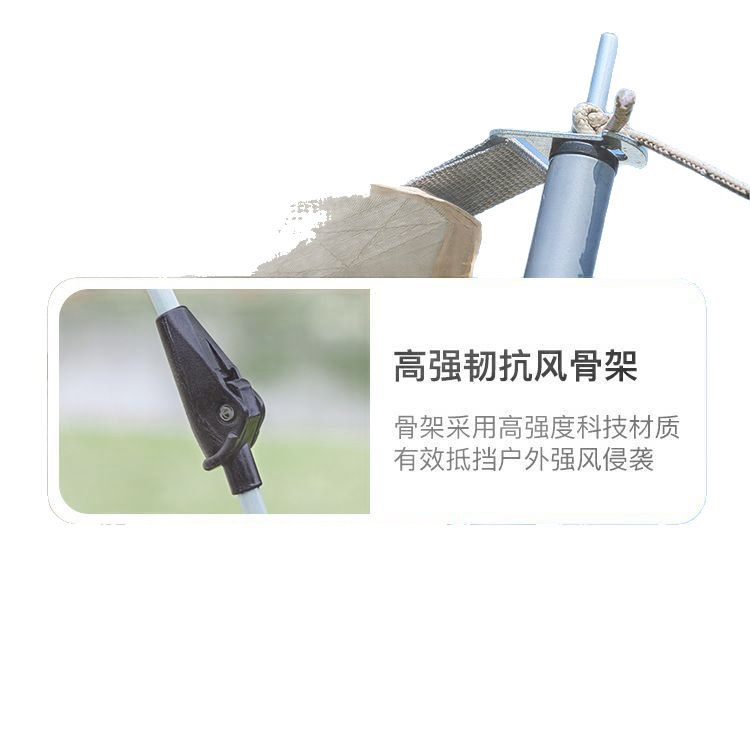 帐篷天幕二合一户外便携式折叠全套露营装备加厚黑胶防晒野外野营白底实物图