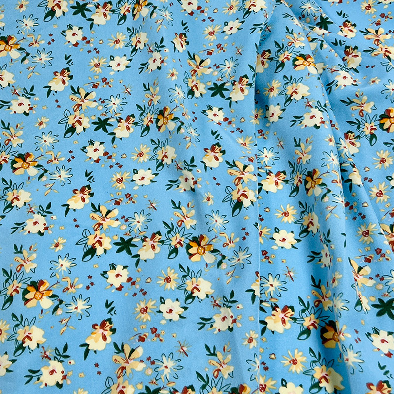 小碎花印花服装连衣裙四面弹面料 外贸服装T恤饰品箱包小碎花布料