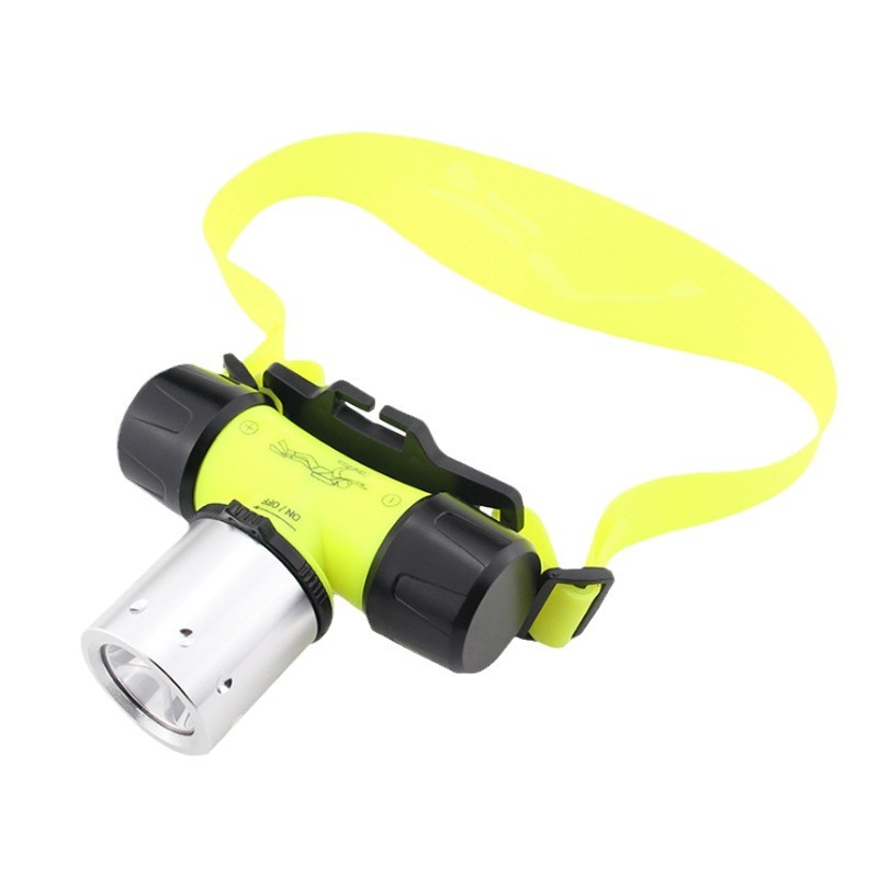 厂家销大功率 强光 潜水头灯T6 10W强光潜水灯强光头灯白底实物图