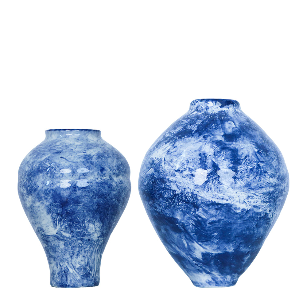 2026 Hand-painted ceramic vases, creative living room flower arrangements, hotel and club set decorations, handicrafts, modern ornaments Item Picture