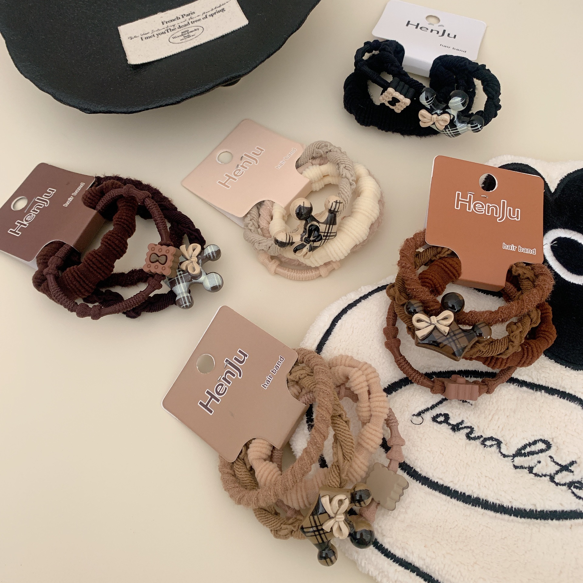 高弹力耐用皮筋女简约气质高马尾扎头发绳皇冠头绳高级感新款发饰细节图