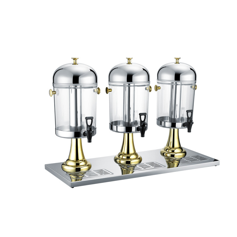 Stainless steel juice bowl, single head, double head and triple head cold drink machine, restaurant cold preservation juice machine