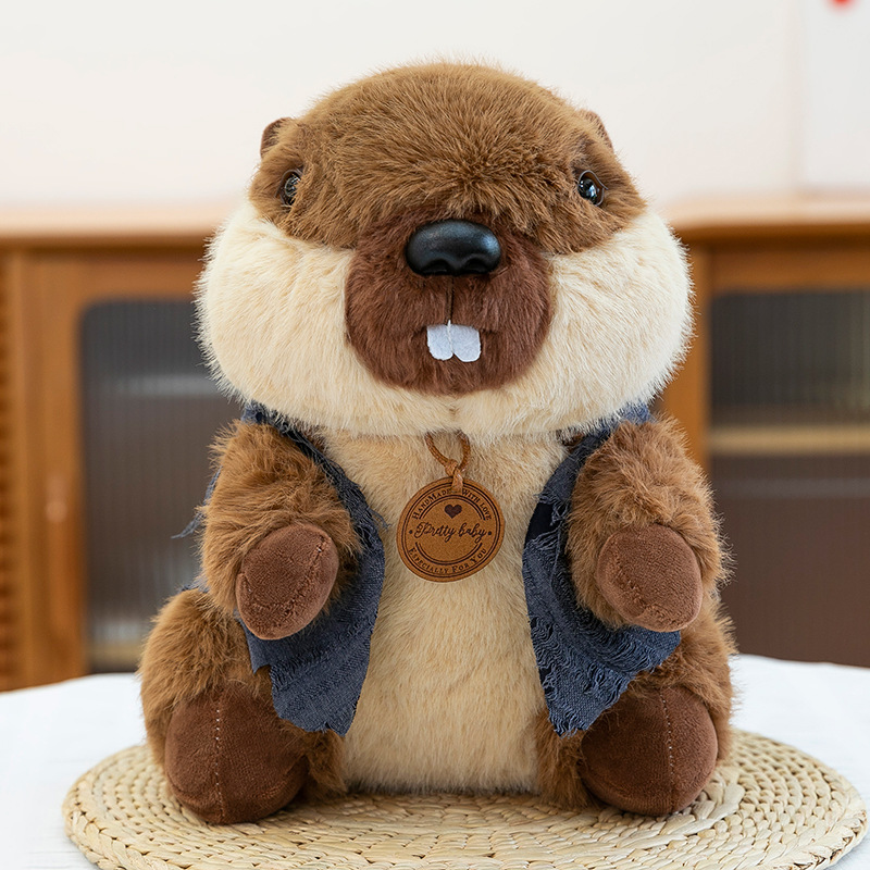 Wholesale of super cute marmot plush toys, claw machine dolls, children's soothing dolls and home decorations Wholesale of super cute marmot plush toys, claw machine dolls, children's soothing dolls and home decorations