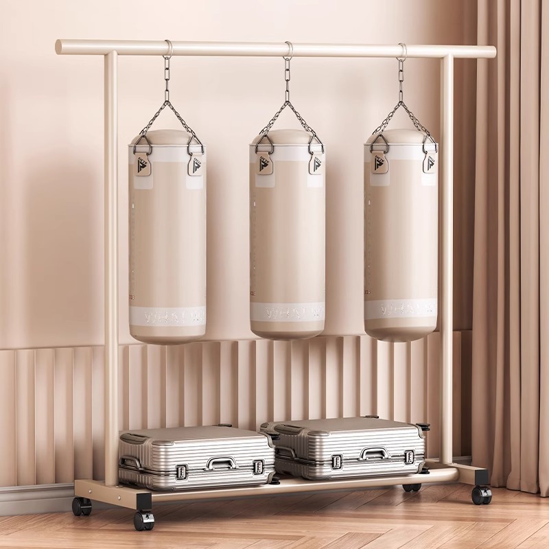 晾衣架落地家用阳台衣架挂杆晒衣服架子简易室内卧室挂衣架衣帽架细节图