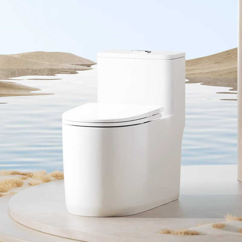 Chaozhou toilet siphonic Super vortex large flush force large diameter one-piece toilet, anti-splash water large suction force hotel project payment details Picture