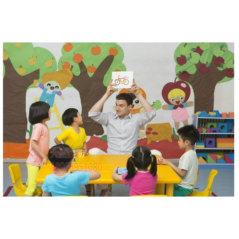 Kindergarten desks and chairs, children's desks, home school desks, baby plastic desks, height-adjustable home rectangular tables, game desks and chairs Specification image