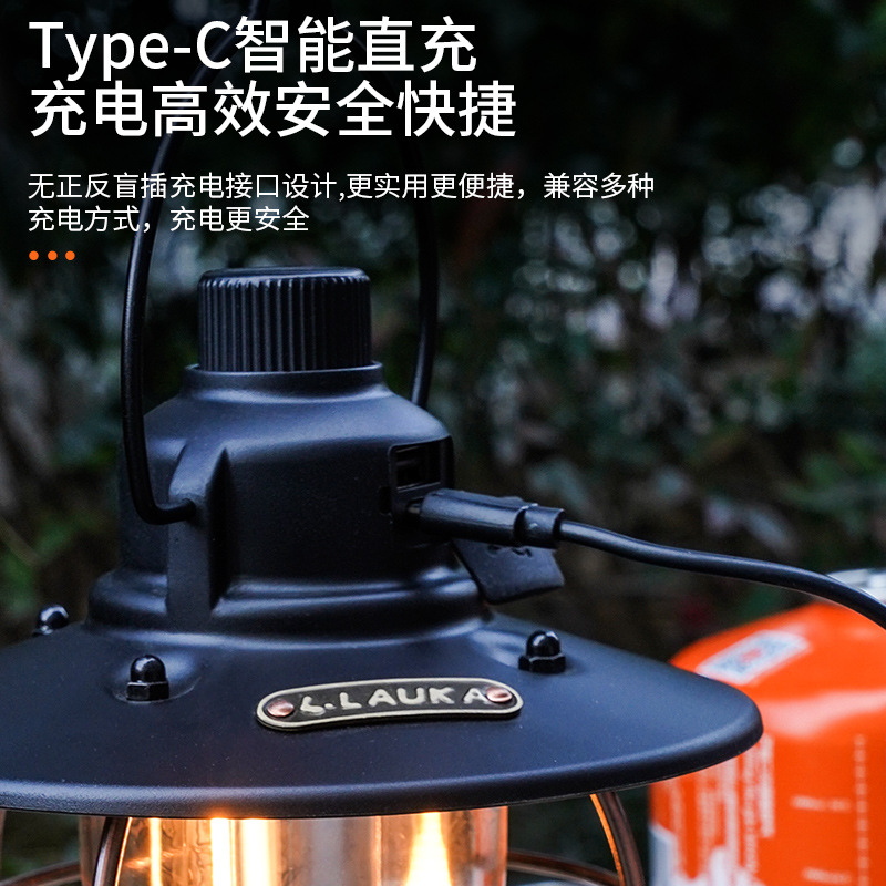 Cross-border outdoor camping lamp, led portable tent lamp, multi-functional charging portable camp lighting, horse lamp, camping lamp Application Scenario