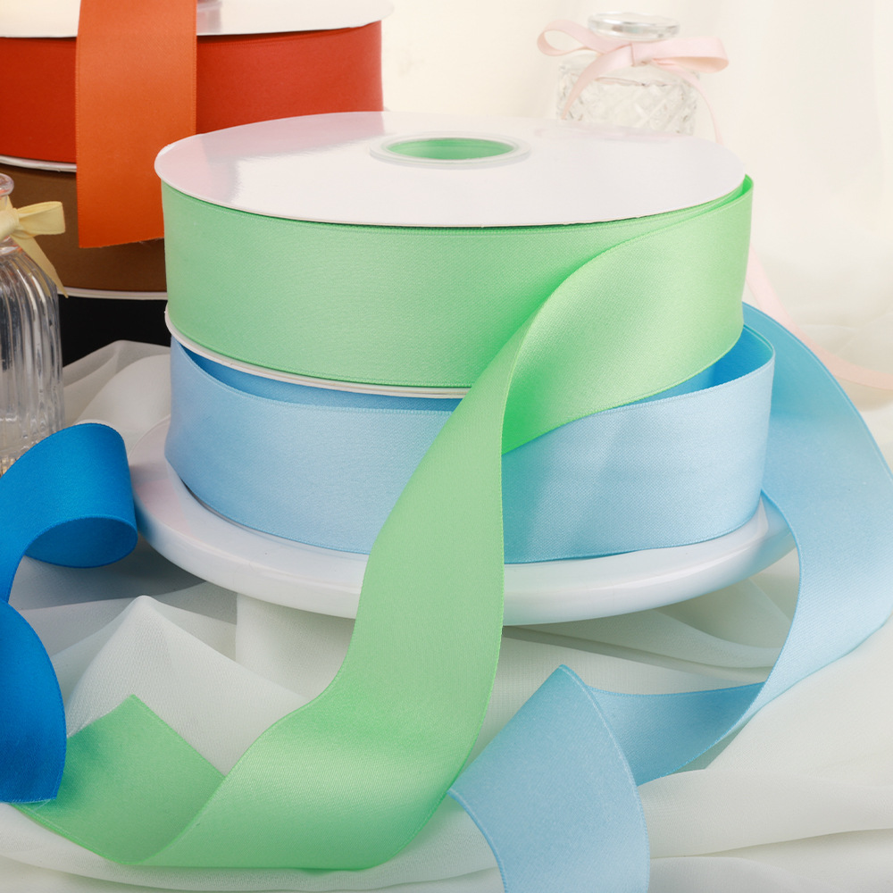 Dingxin woven tape, double-sided polyester cotton tape, matte hair accessory, bow, diy ribbon, gift packaging, matte gloss tape wholesale details Picture