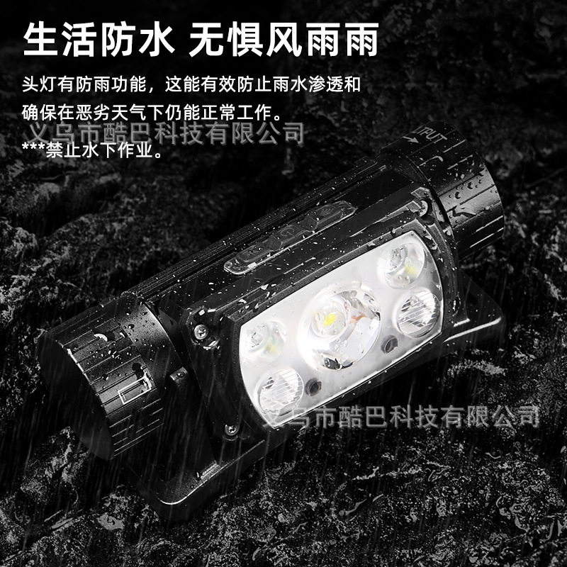 Cross-border new 21700 charging induction strong headlight XHP50LED type-c charging magnetic attraction work headlight details Picture