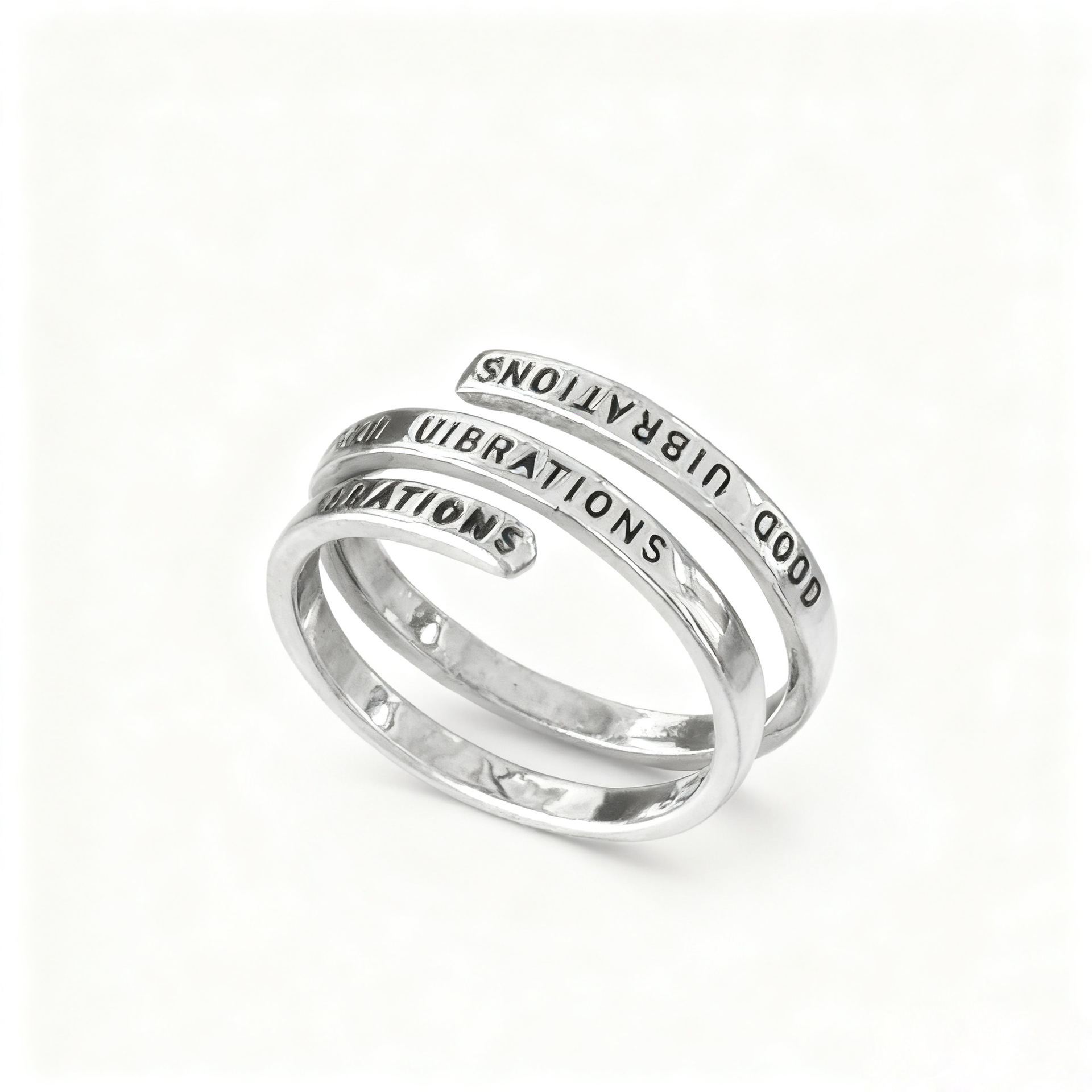 S925 sterling silver 11.18 geometric line ring punk style individual retro aged ring open letter index finger ring Item Picture