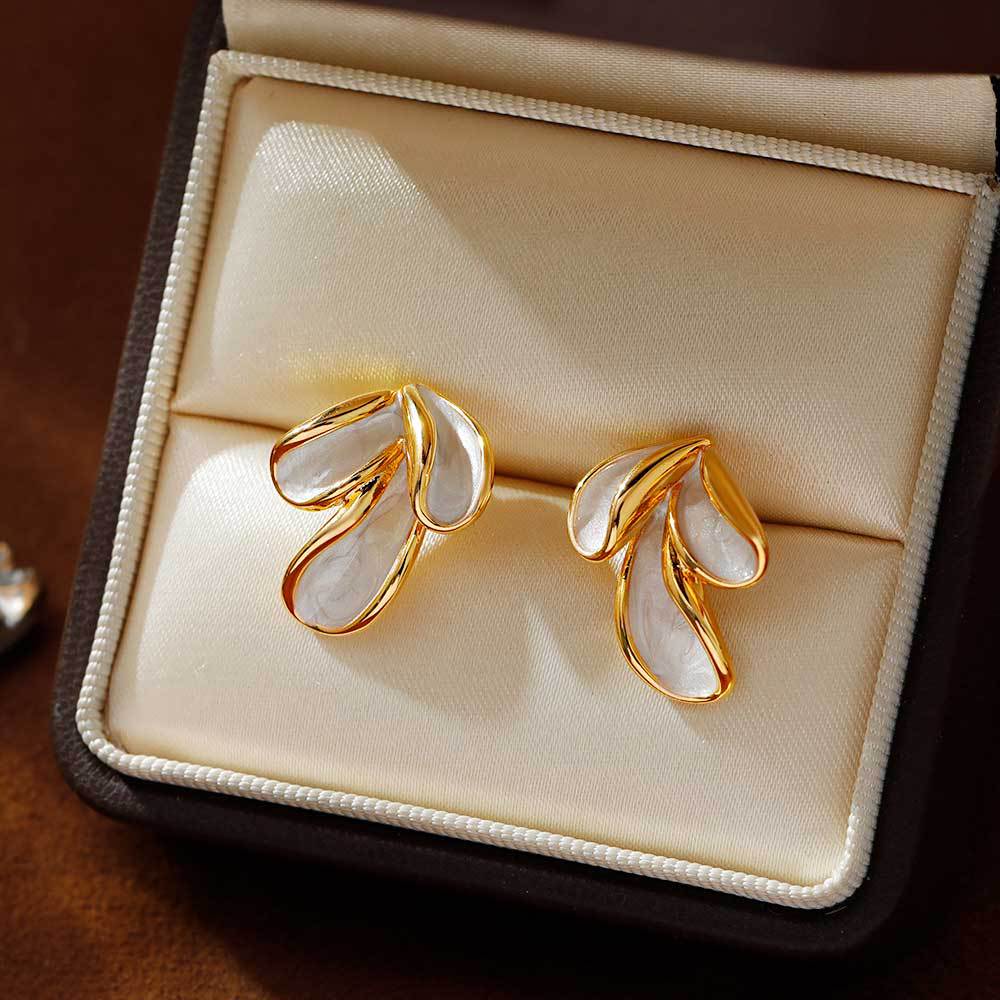 Hyacinth esmalte francés gotas de aceite pendientes geométricos moda mujer luz lujo premium sensation earpieces 2025 nuevo tik yin boom