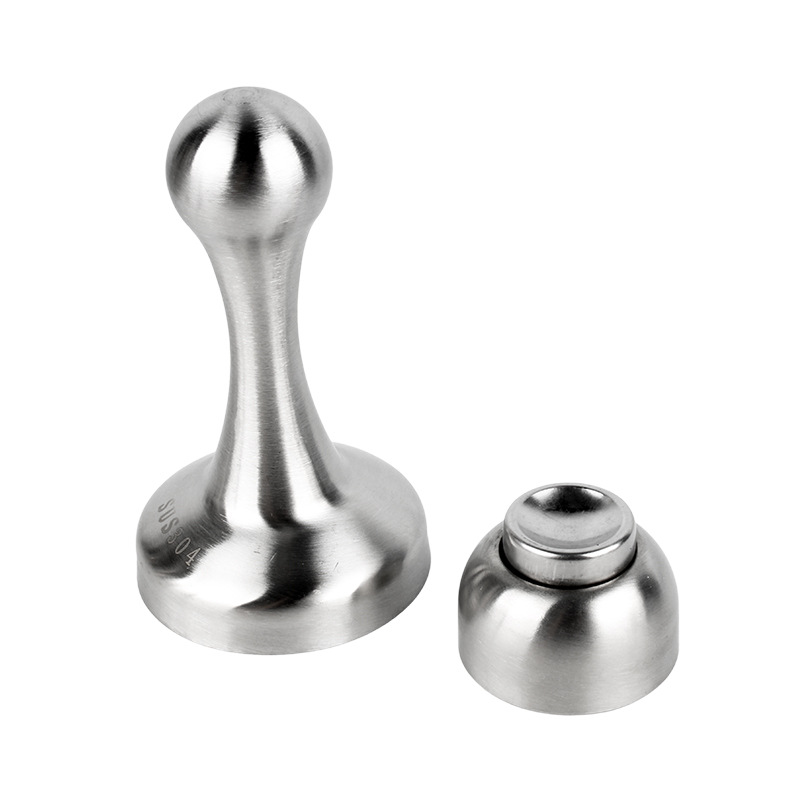 304不锈钢门吸加长高强磁门碰家用卫生间卧室免打孔防撞门顶门器白底实物图