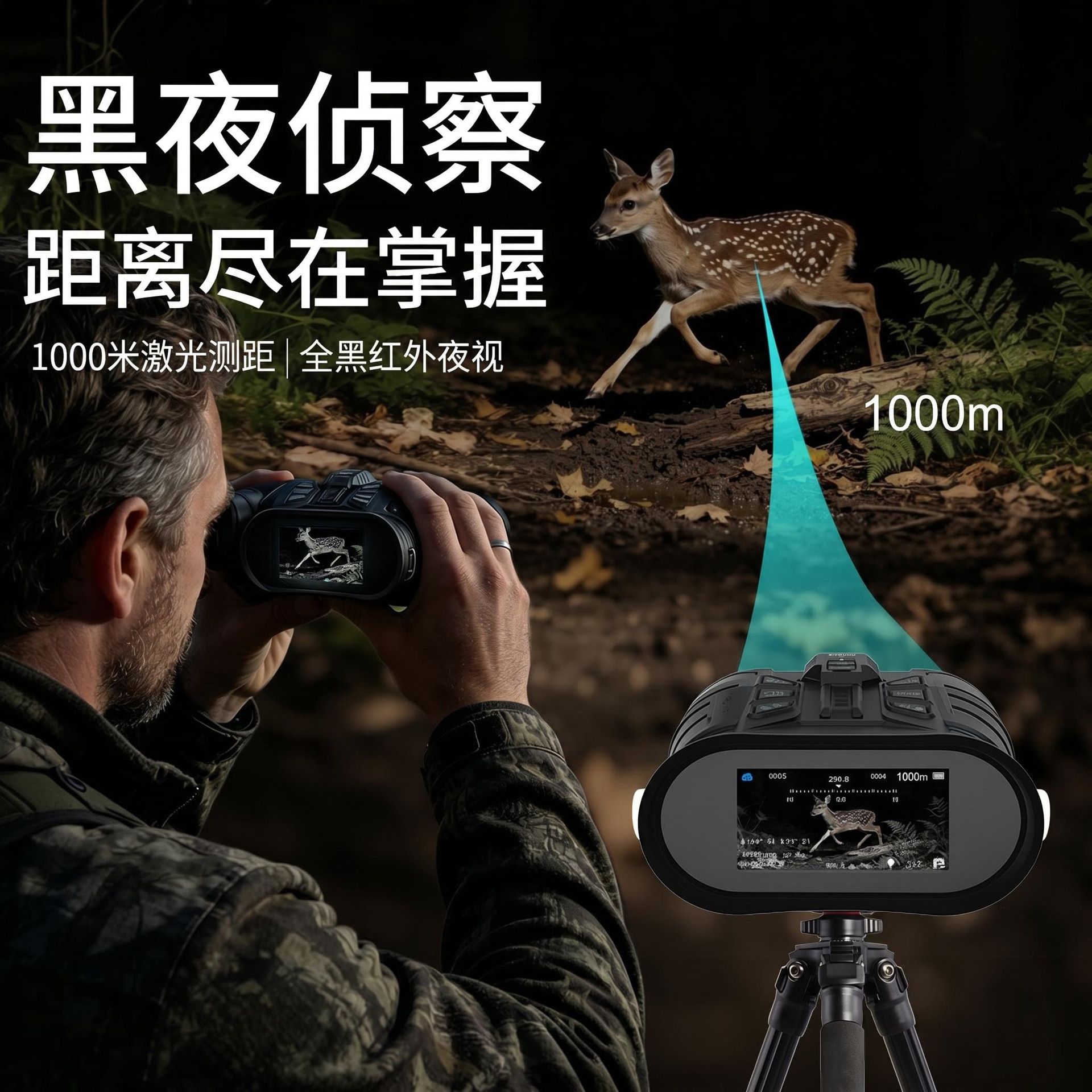 黑色数码夜视仪户外探测仪光谱照度计夜视功能 Item Picture