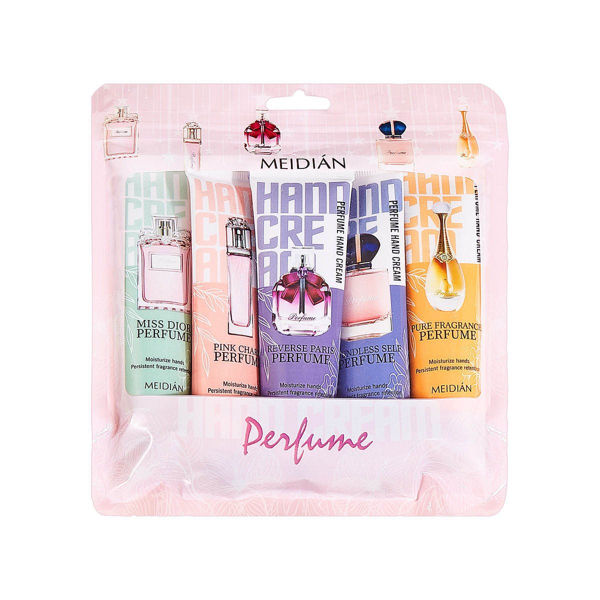 【 Exclusive for Foreign Trade 】 The Meidian Perfume Hand Cream Set is smooth, delicate, fresh and leaves a lingering fragrance. The small stick is portable Item Picture