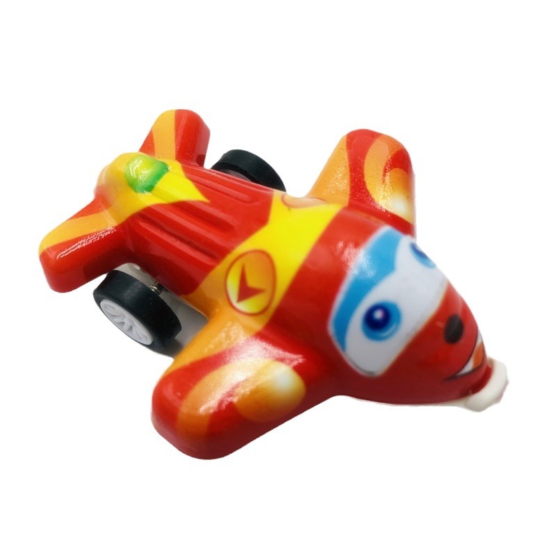 Small cartoon mini Rebound aircraft, children's simulation rebound fighter jet model, street stall toys are selling well for wholesale Item Picture