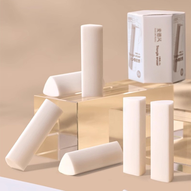 Super clean triangular eraser for collecting chips, less chips, simple eraser for kindergarten and primary school students, special eraser for art exams details Picture