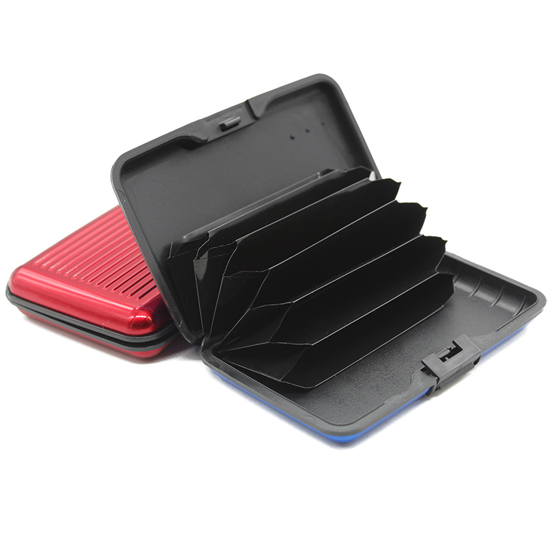 PLUS- Waterproof and anti-magnetic aluminum alloy credit card case, business card holder, aluminum bus bank collection card holder