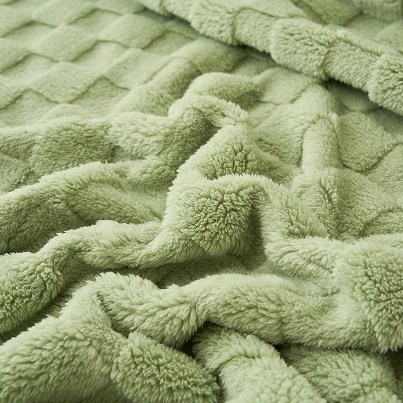 Thickened double-sided waffle wool blanket sofa, office nap blanket, warm Taff wool cover blanket, dormitory shawl blanket, bed sheet Application Scenario