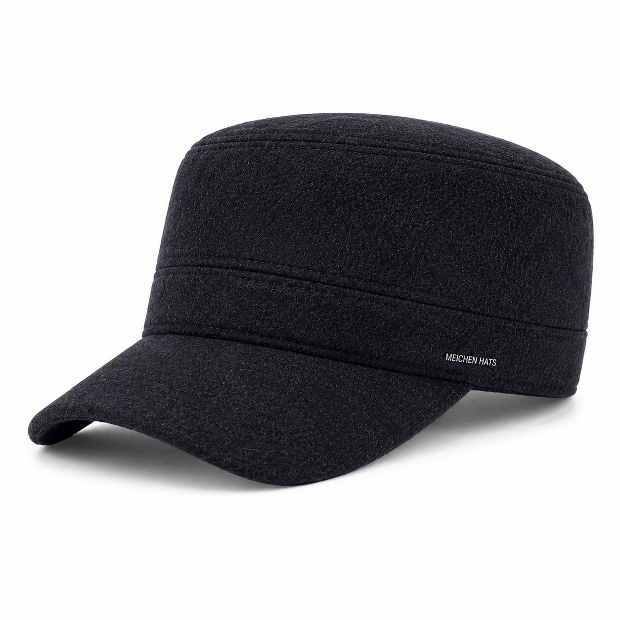 Nuevo estilo sombrero de edad media hombre invierno tapa plana sombrero de protección de los oídos otoño invierno engrosado caliente abuelo viejo sombrero de algodón Item Picture
