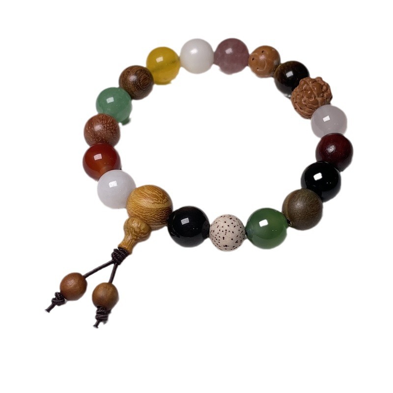 Wholesale of multi-treasure Bodhi seeds, 18-seed Buddhist prayer beads, simple bracelet, wristband, cultural and artistic Bodhi beads from the manufacturer Application Scenario