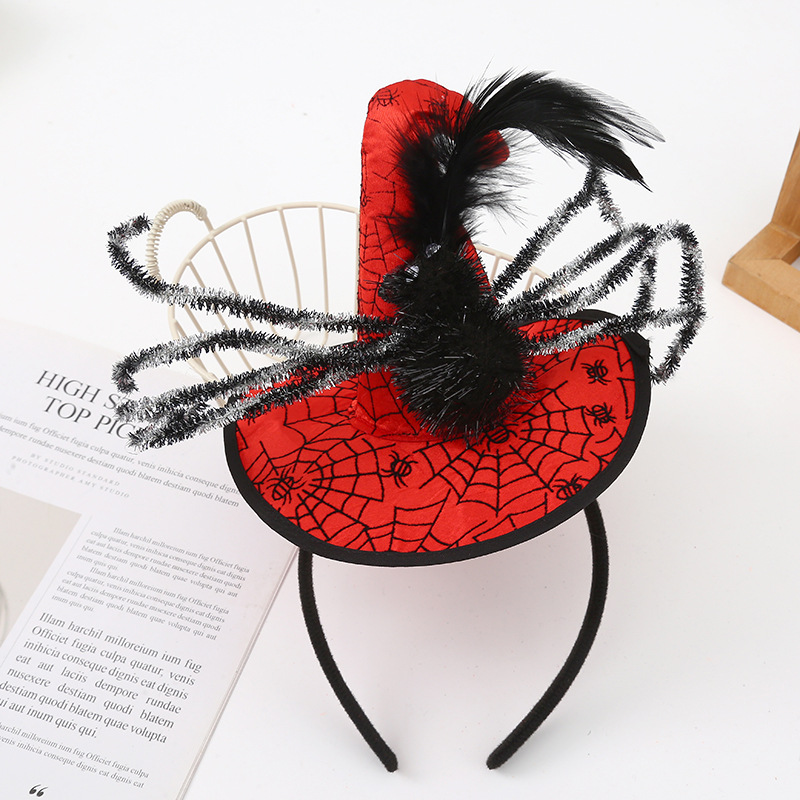 New Halloween Witch hat headband, funny spider headband, personalized children's holiday party hair accessories, direct supply from the manufacturer details Picture