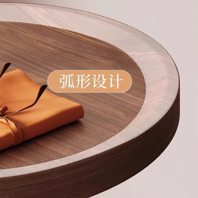 The bedside table is a small, vintage, creative round table for home use. It is a three-story bedroom bedside storage rack with a unique design sense Application Scenario