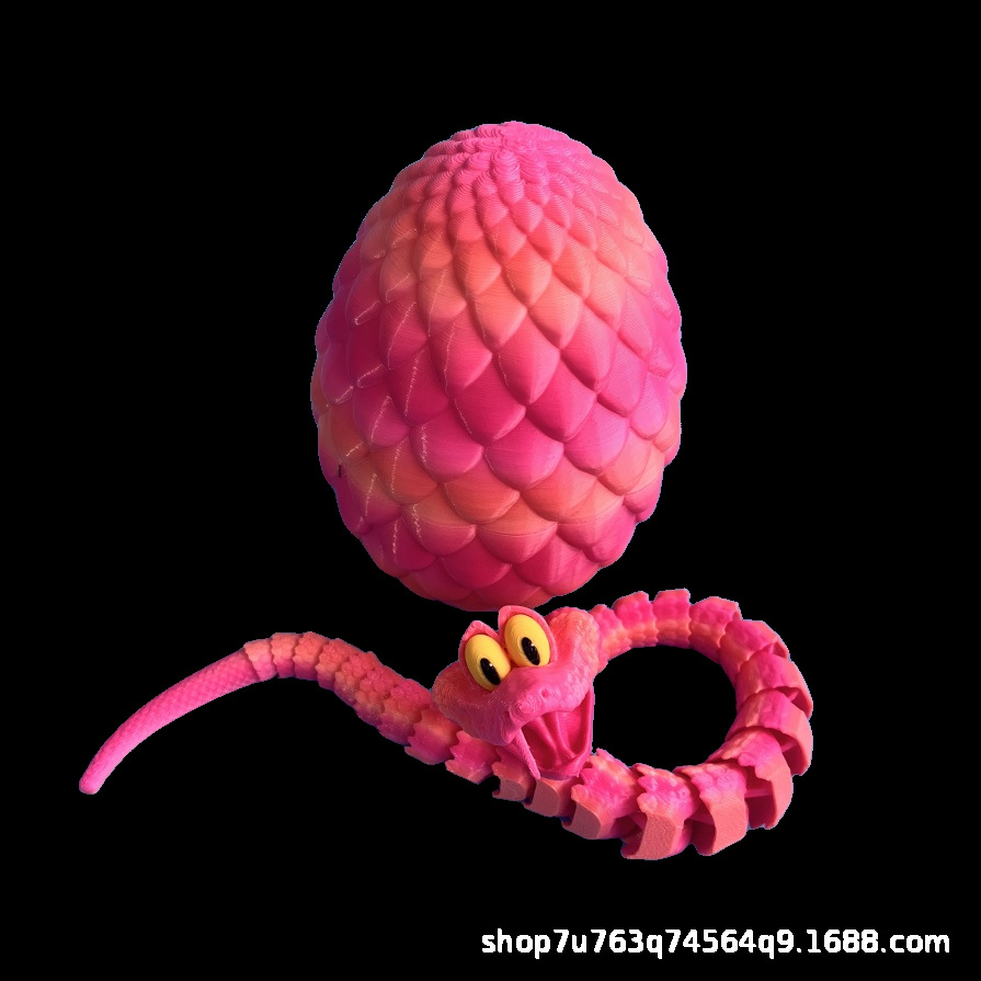 疯狂动物城盖瑞蛇3d打印全身灵活圣诞惊喜蛇蛋摆件周边爆款批发白底实物图