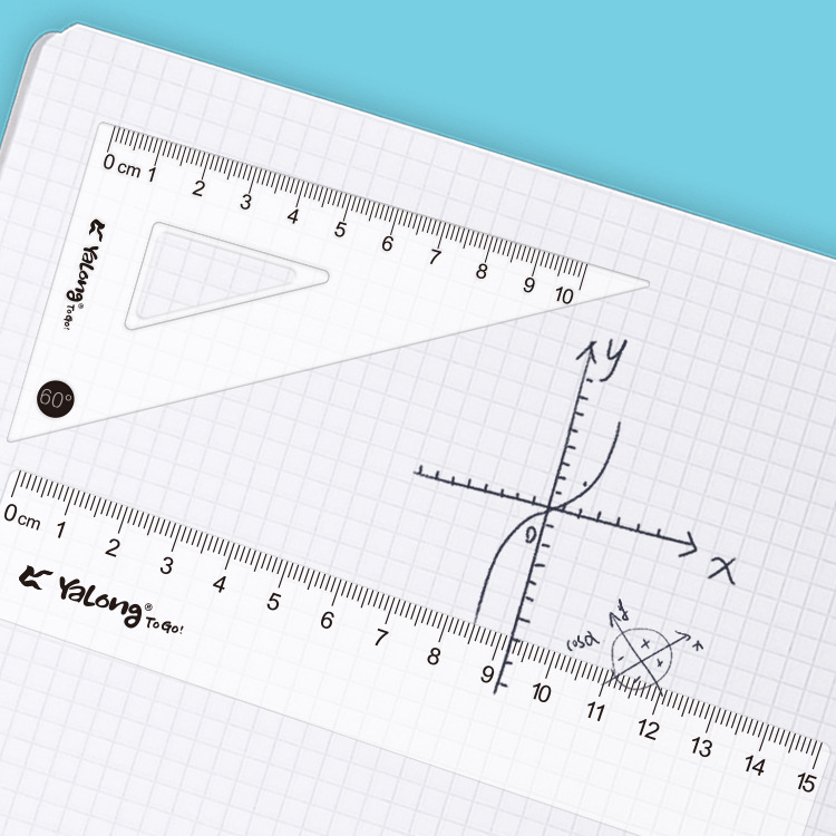 Yalong Cross-border Wholesale 15 cm computer resin rulers, student stationery geometric rulers, school multi-size rulers Application Scenario