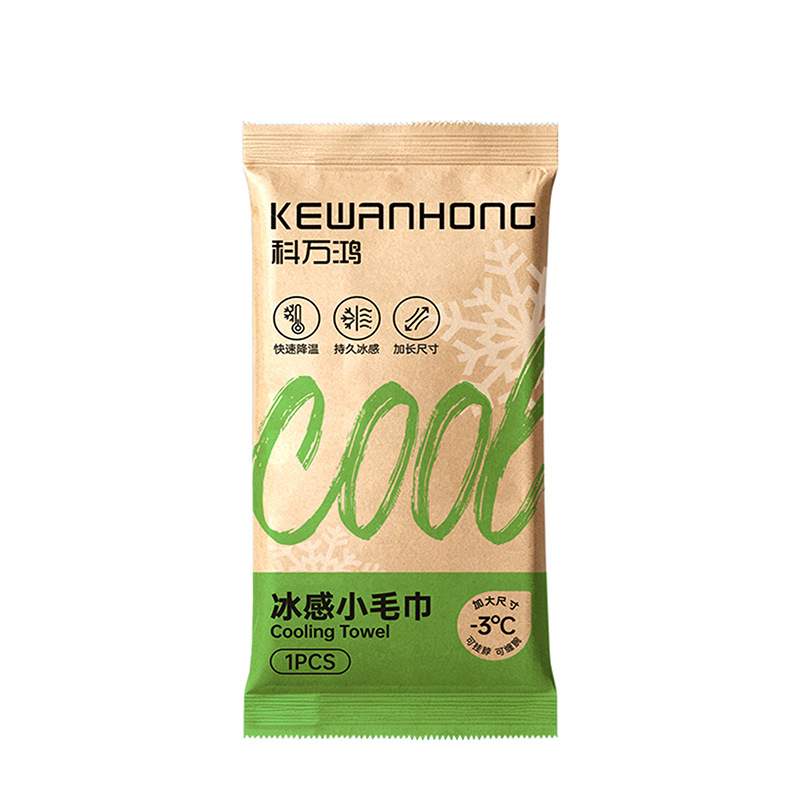 Ice-sensing wet wipes for cooling, ice-sensing sweat-removing, non-sticky, summer military training for sports students, a must-have for heatstroke prevention and cooling Item Picture