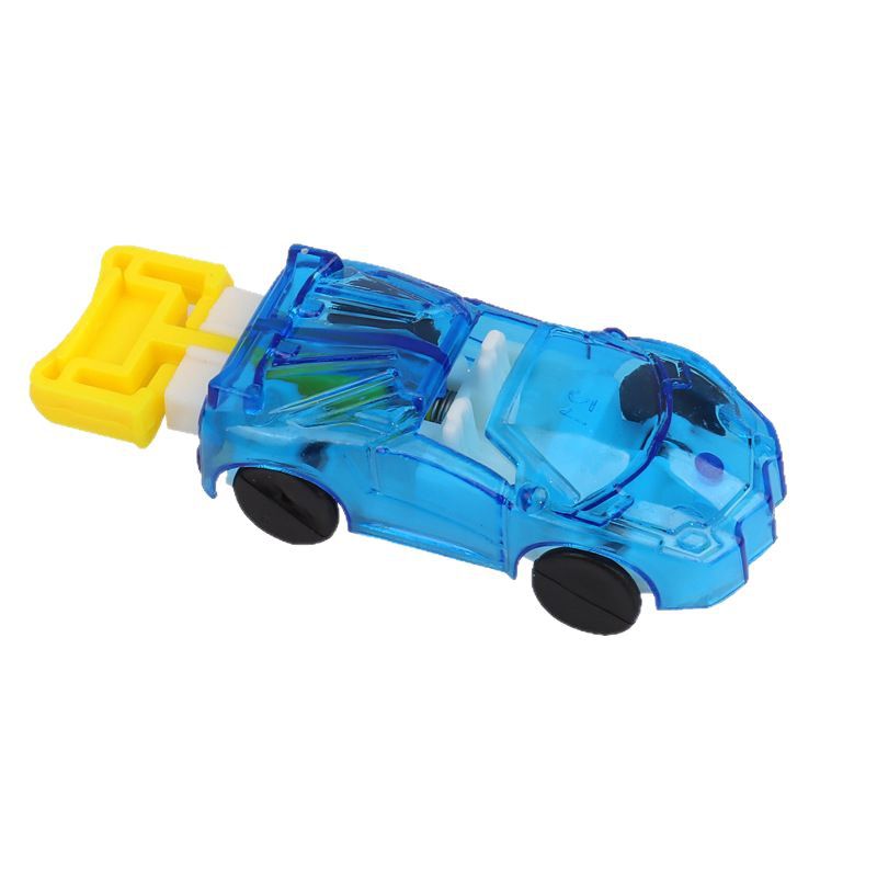 The transparent body of the projectile car is a cartoon and cute toy car model, an alloy driving toy car, a children's educational and fun collection Item Picture
