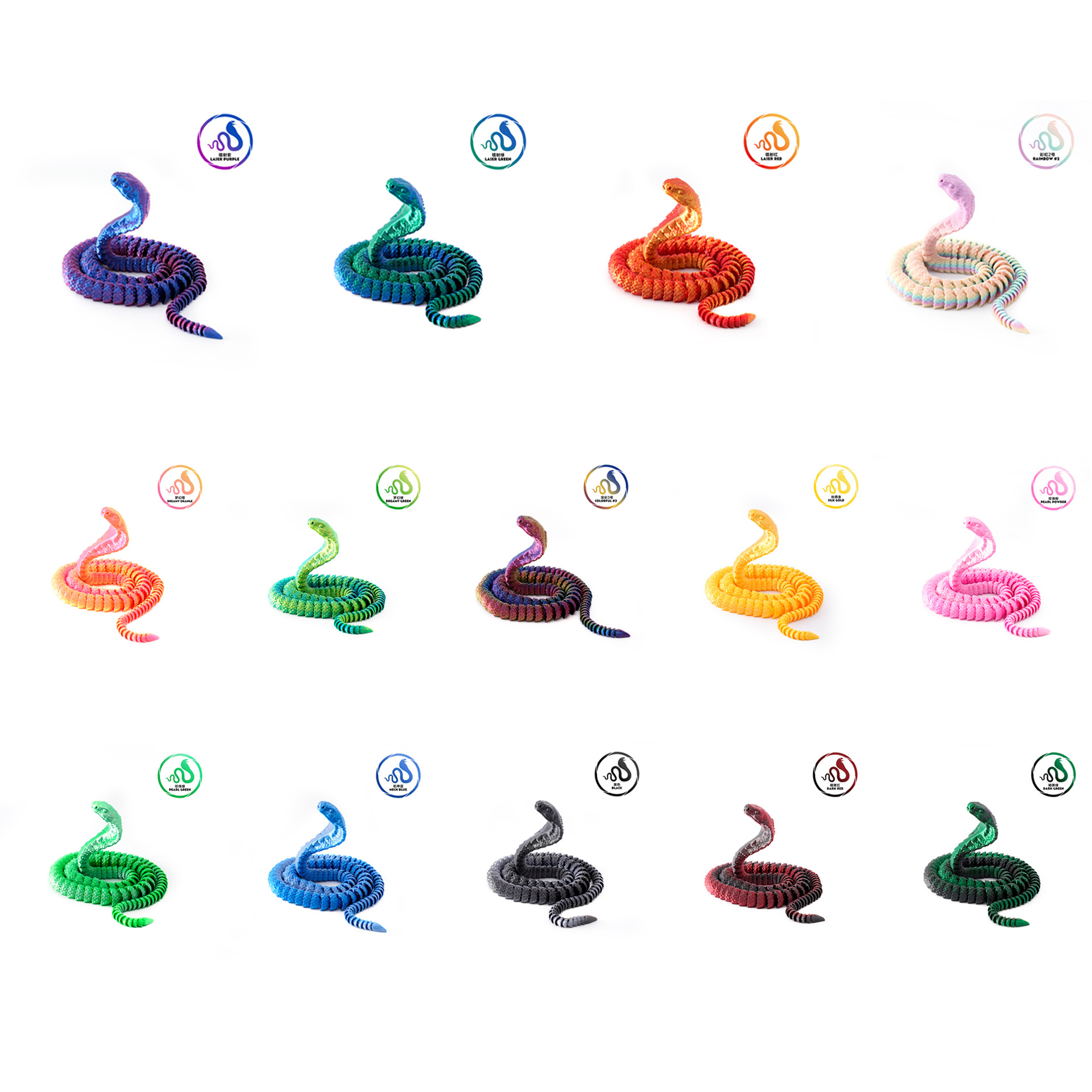 3D printed cobra hot-selling, articulated, movable handicraft, gift, Internet celebrity, creative figurine, dreamy Application Scenario