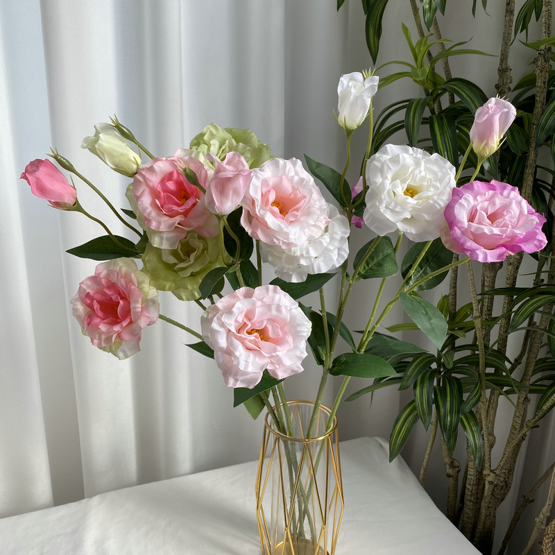 仿真花DIY发饰配件/假花/5朵塑膠花/仿真花/假花批发产品图