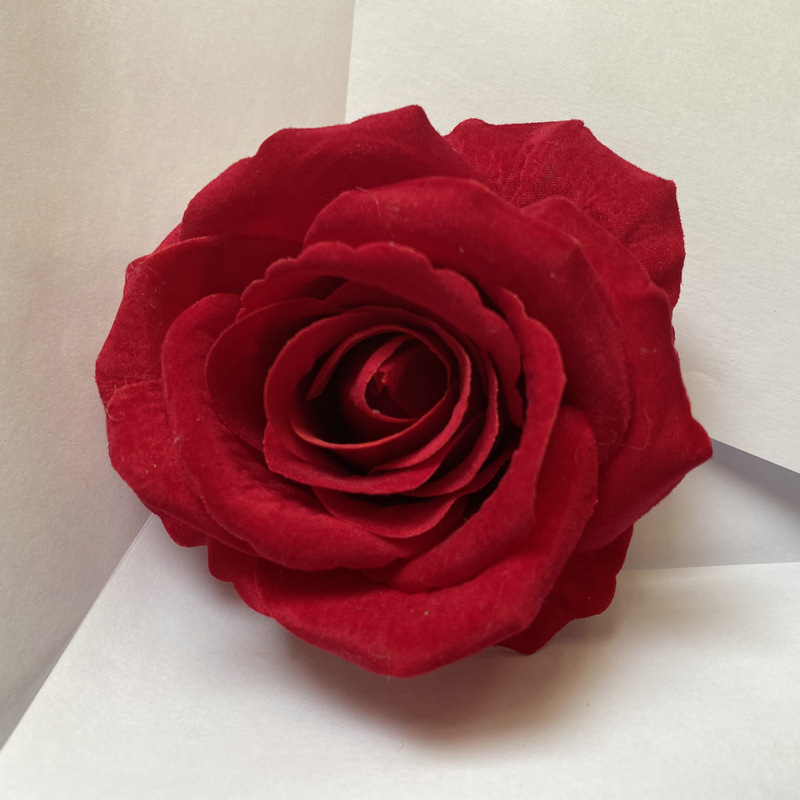 经典老款梅晨绒布玫瑰花头婚庆布景花墙背景装饰假花仿真花朵批发