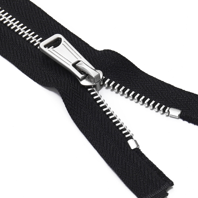 Metal zipper No. 3#, No. 5#, No. 8, tail opening, Y-tooth copper pull lock, opening strip, clothing accessory, coat, quilt cover, luggage pull lock details Picture