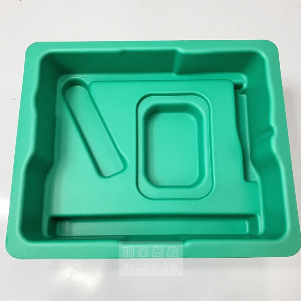 EVA spectacle frame tray foam inner lining blue long grid tray storage protection EVA inner support sponge manufacturer Specification image