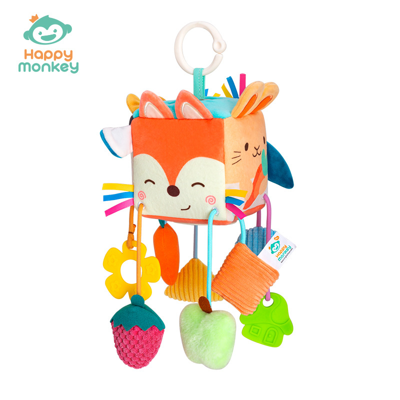 HAPPYMONKEY Baby Draw Fun Stroller Pendant Toy 0-1 year old Head-up Practice Pendant Bed Bell Bed Item Picture