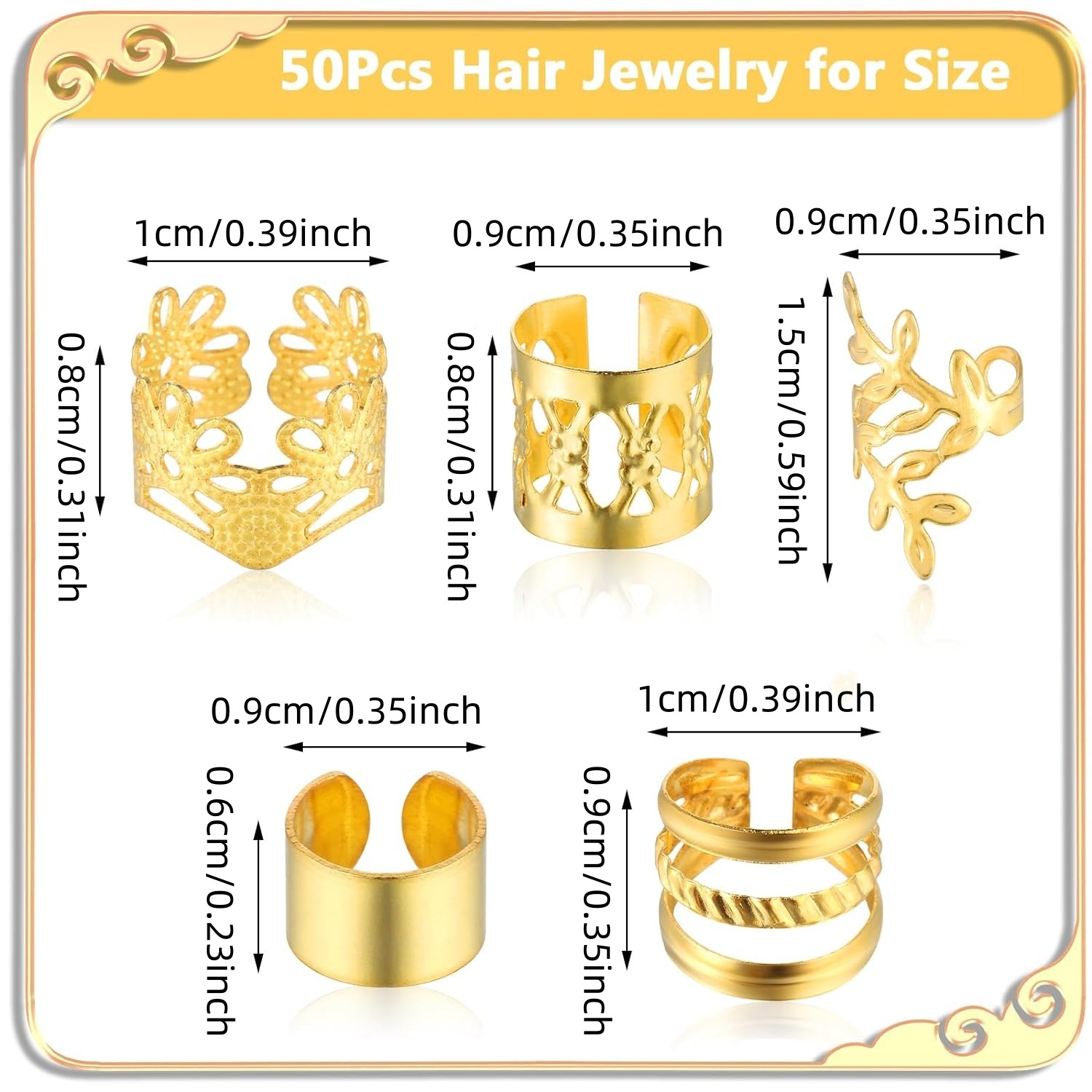 50 pieces of hollowed-out dreadlocks for cross-border use, exclusively for Amazon's Temu. Fully managed by shein, a best-selling product in Europe and America Specification drawing