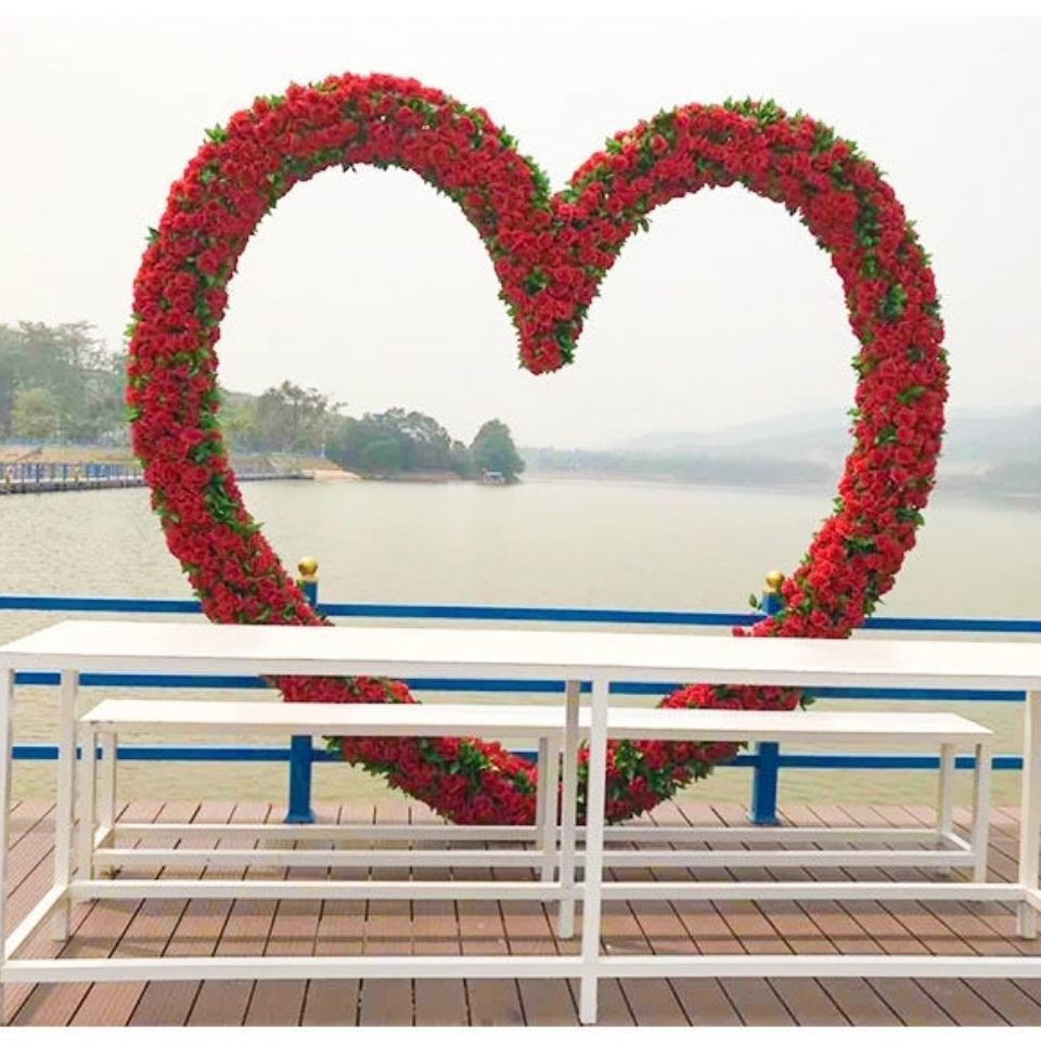 花杆/火把狂欢夜导具/仿真花/仿真花diy发饰/电镀玫瑰花细节图