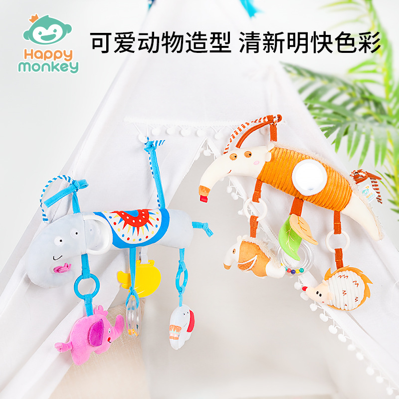 Happymonkery Baby lathe hanging bell, baby safety seat, stroller hanging piece, baby toy manufacturer Application Scenario