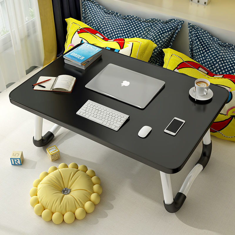 Adjustable bed small table, folding table, dormitory desk, student computer desk, study desk on top, household table board details Picture