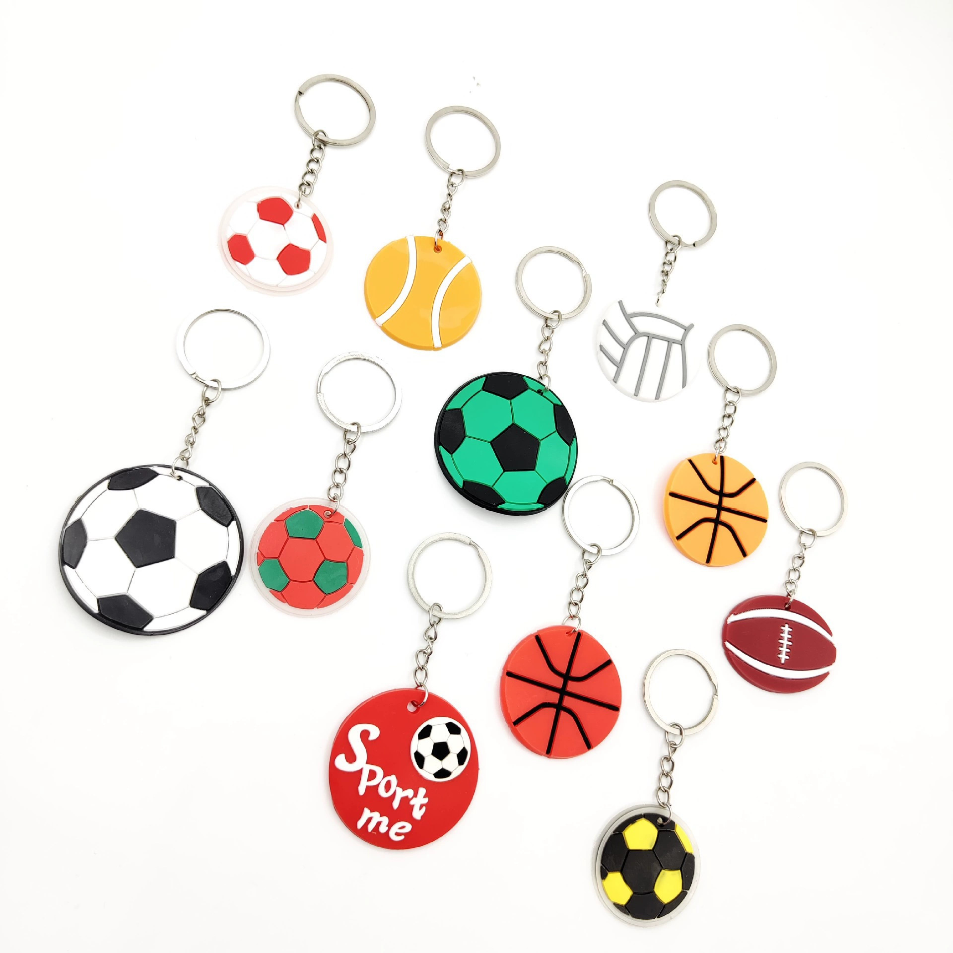 Deporte llavero de fútbol llavero de fútbol rugby baloncesto voleibol béisbol pelota de playa bolsa ciega llavero lotes Application Scenario