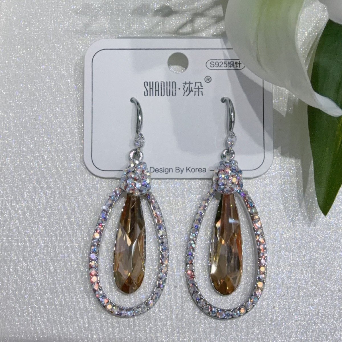 饰品/耳饰/耳环/珍珠耳环/大圈耳环925产品图