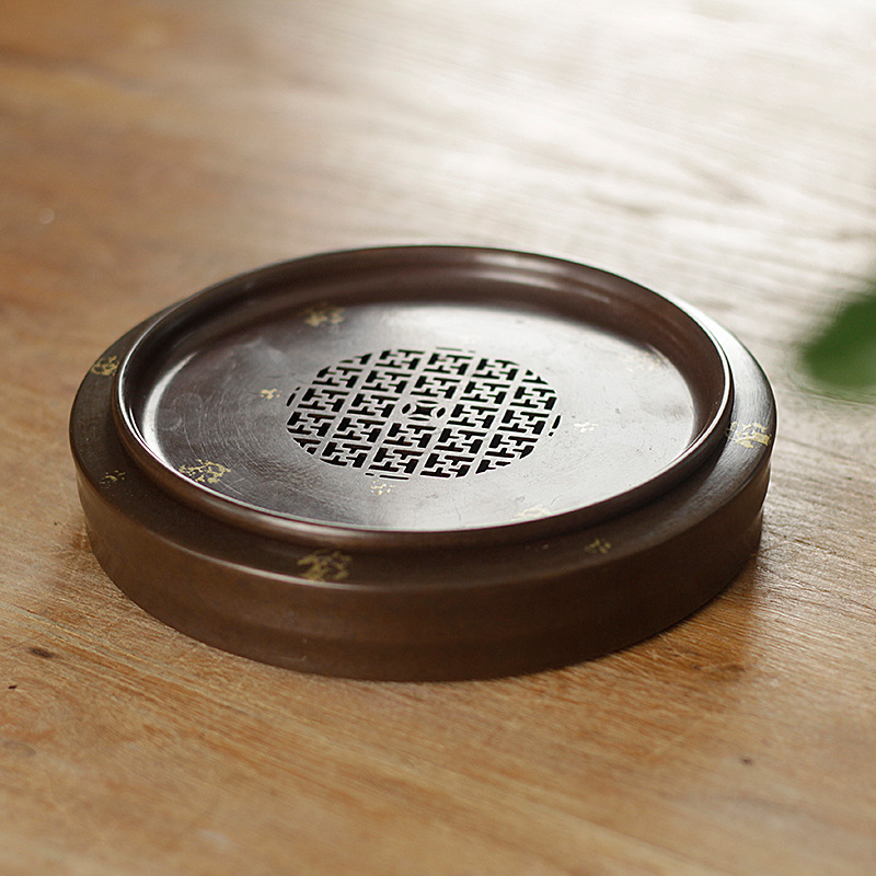 厂家批发紫铜建水纯手工壶承干泡台功夫茶具高端泡茶茶具办公家用产品图