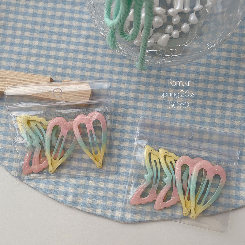 Colorful gradient hair clips, student and children's hair clips, cross-border clips details Picture
