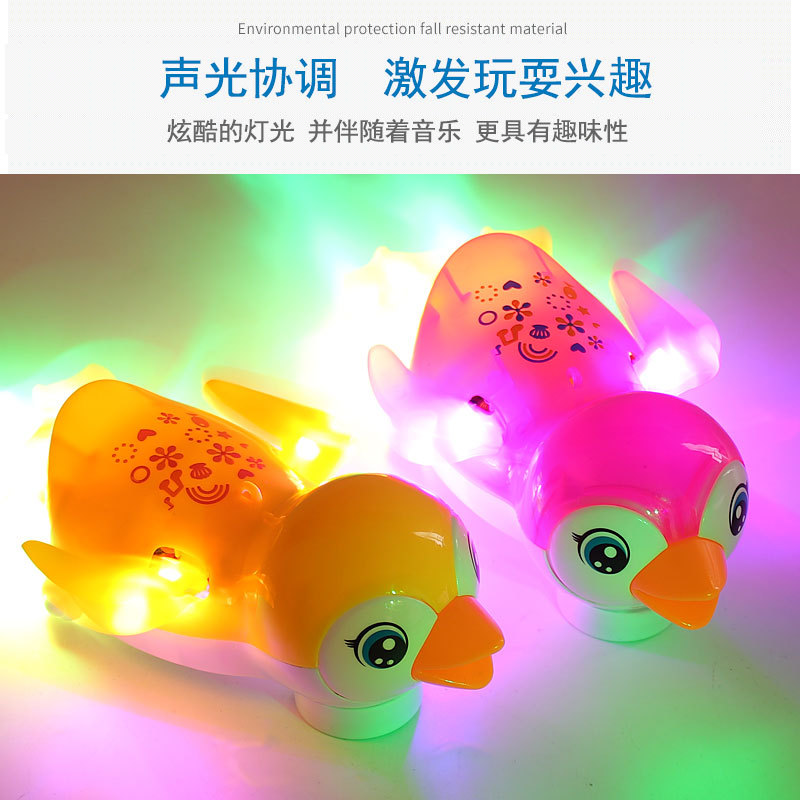 The leading penguin, glowing electric music, universal penguin, best-selling children's educational street stall, wholesale from the manufacturer details Picture