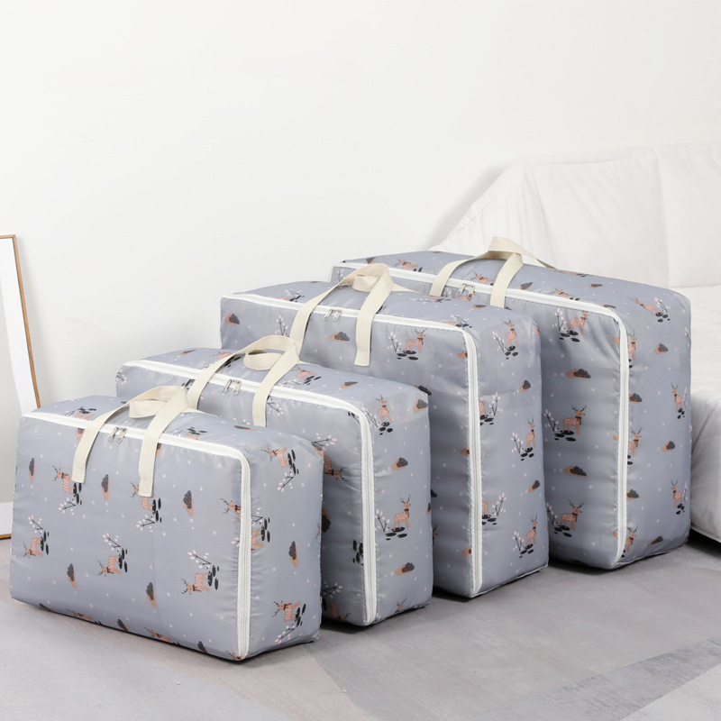 Oxford cloth clothing storage bags, large waterproof quilts, moving student hand luggage bags, home sorting and packing bags Application Scenario