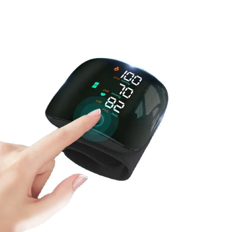 Hot Sell wrist blood pressure monitor USB charging, intelligent multi-voice backlit LCD large screen, English, Russian, Thai Specification image