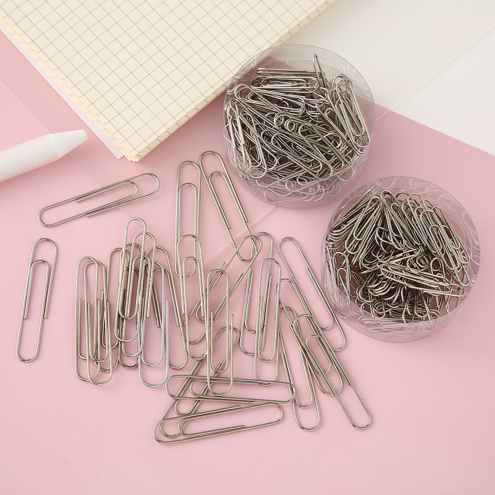 28mm stainless steel paperclip factory can customize office document organization pins in stock for wholesale Specification image